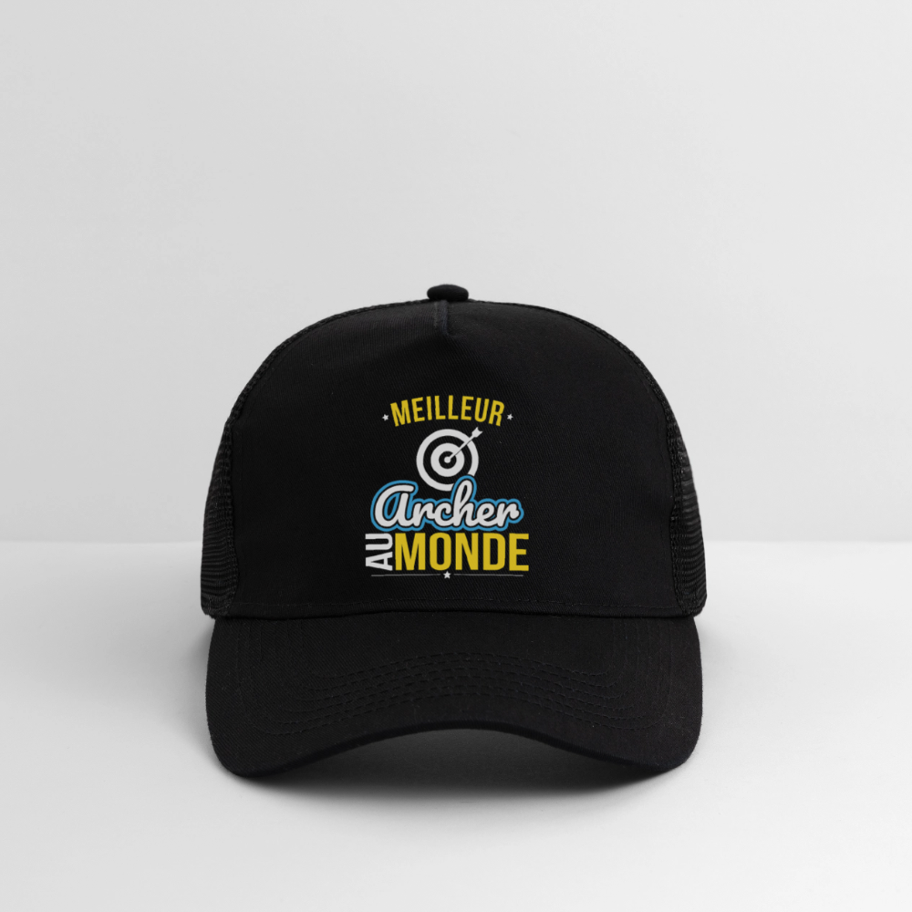 Casquette Trucker - Meilleur archer au monde - noir/noir