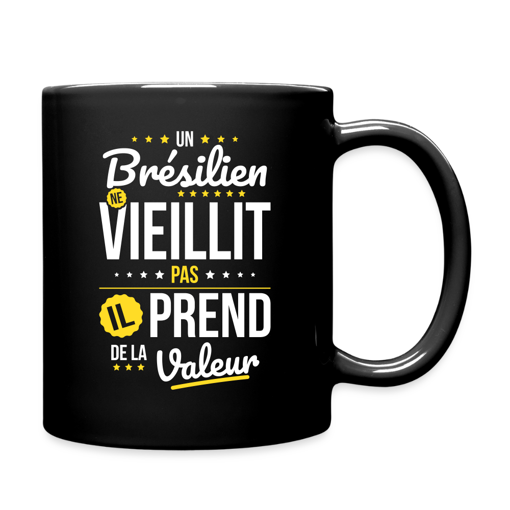 Mug uni - Un Brésilien ne vieillit pas - noir