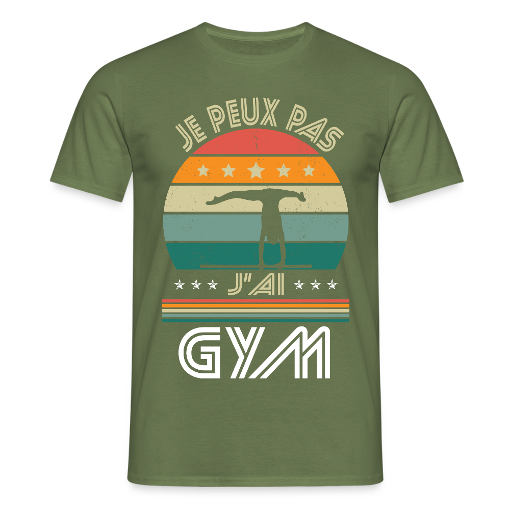 T-shirt Homme - Je peux pas j'ai Gym - vert militaire