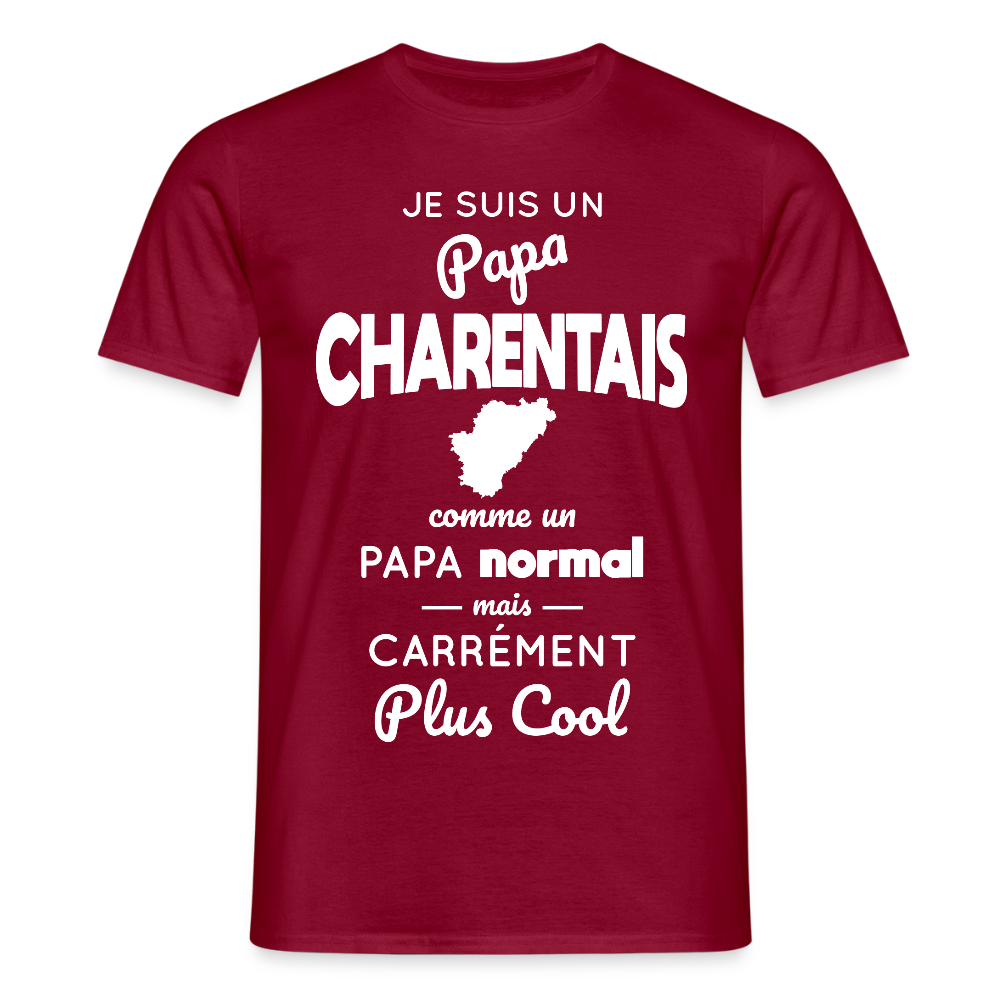 T-shirt Homme - Papa Charentais Plus Cool - rouge brique