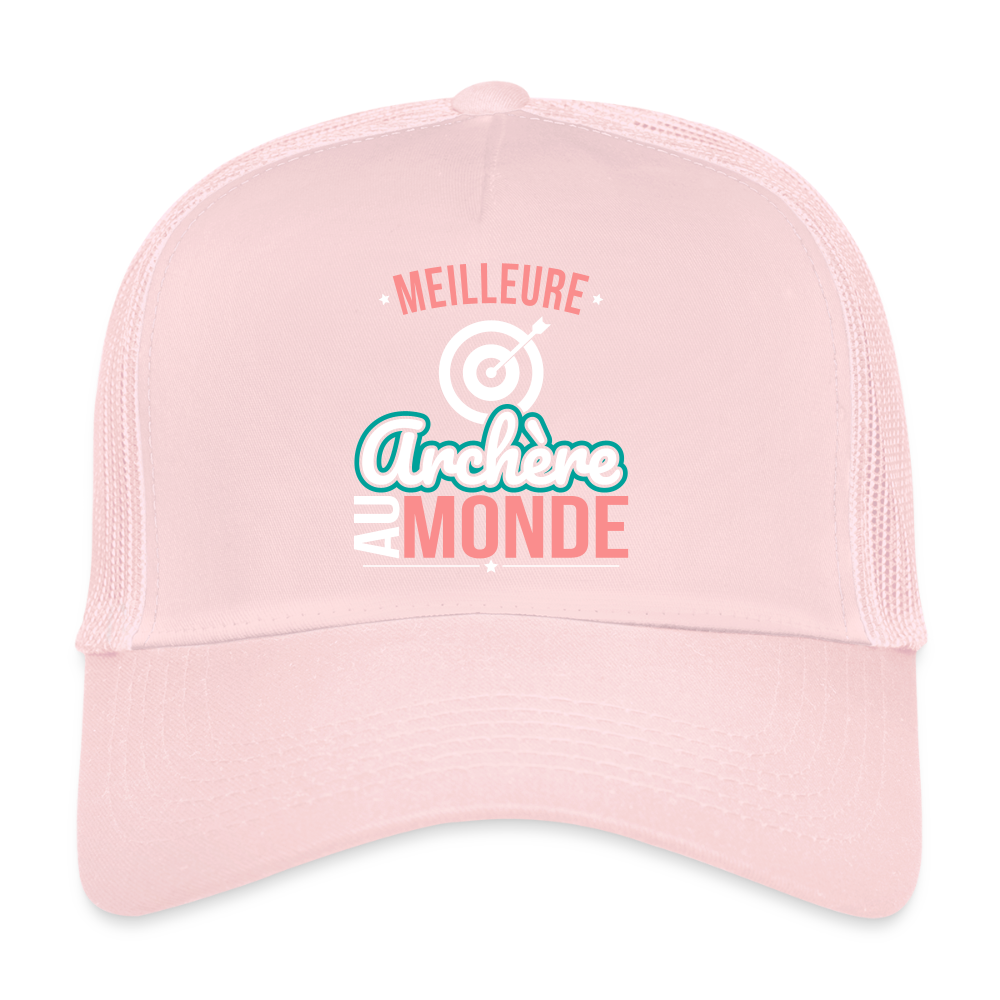 Casquette Trucker - Meilleure archère au monde - rose pâle