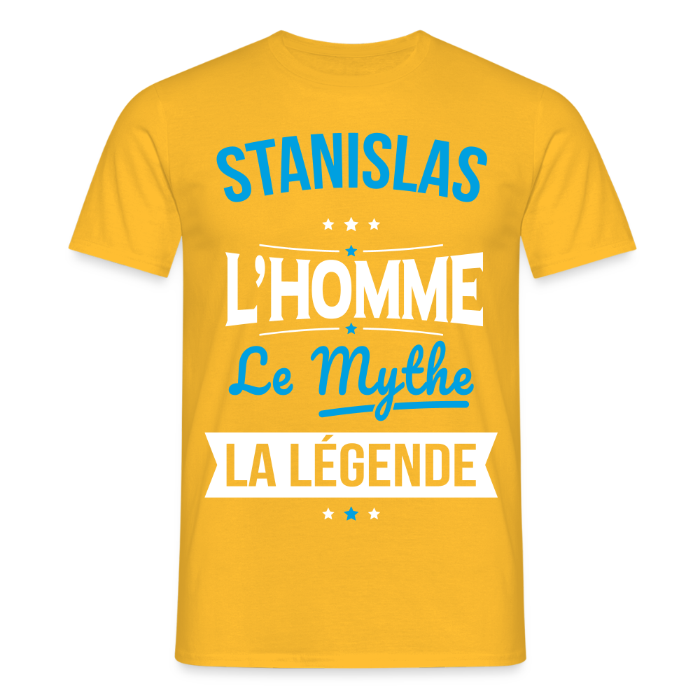 T-shirt Homme - Stanislas - l'Homme - le Mythe - la Légende - jaune