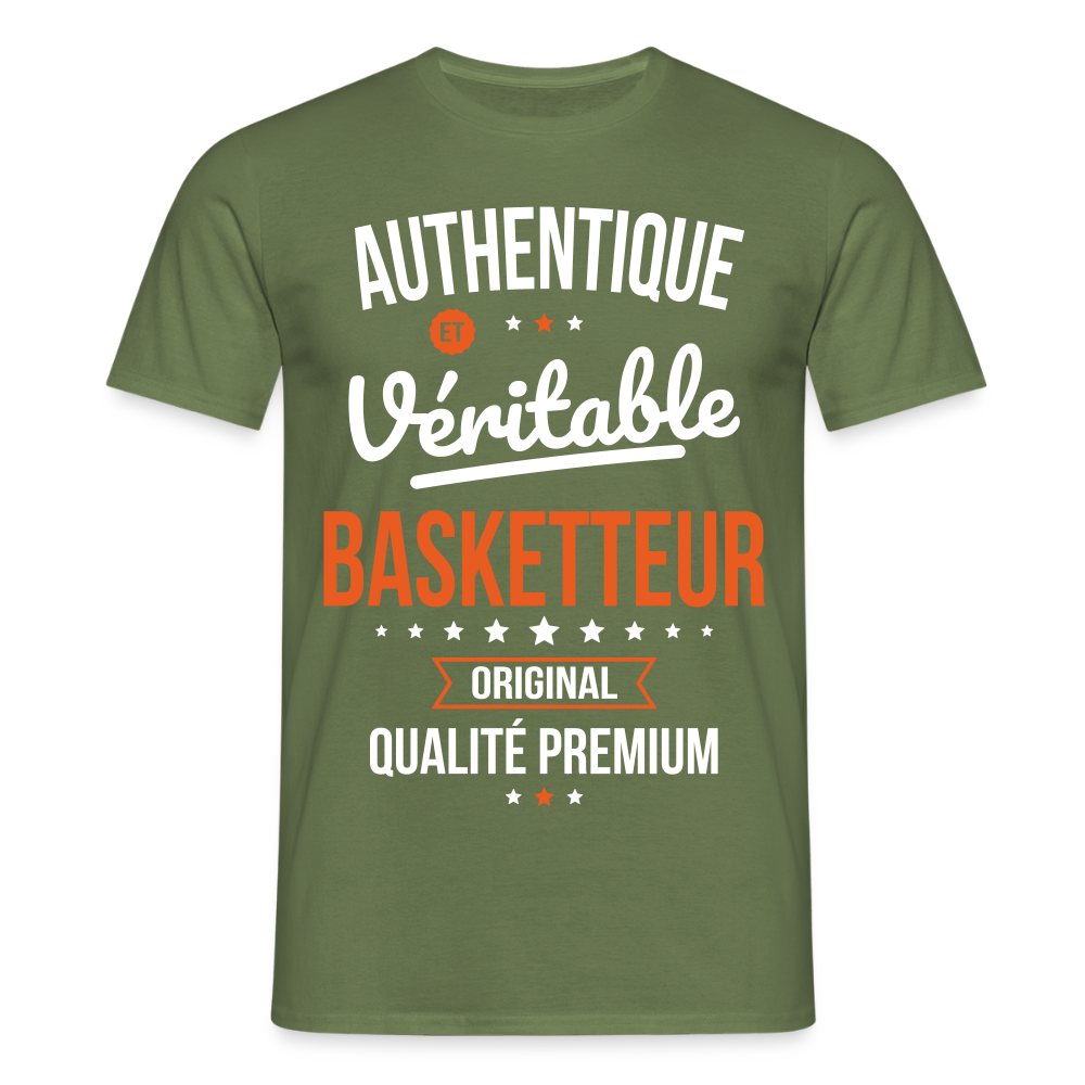 T-shirt Homme - Authentique et véritable Basketteur - vert militaire