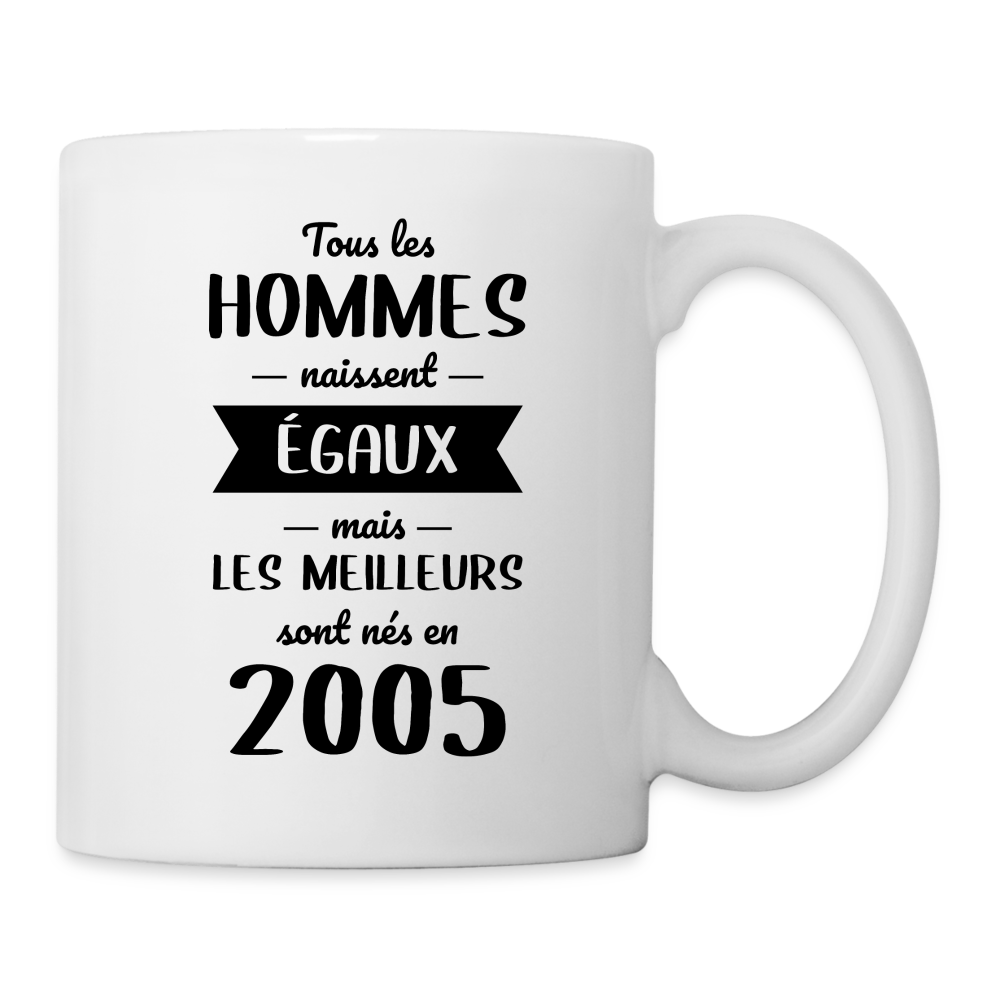 Mug blanc - Anniversaire 20 Ans - Les meilleurs sont nés en 2005 - blanc