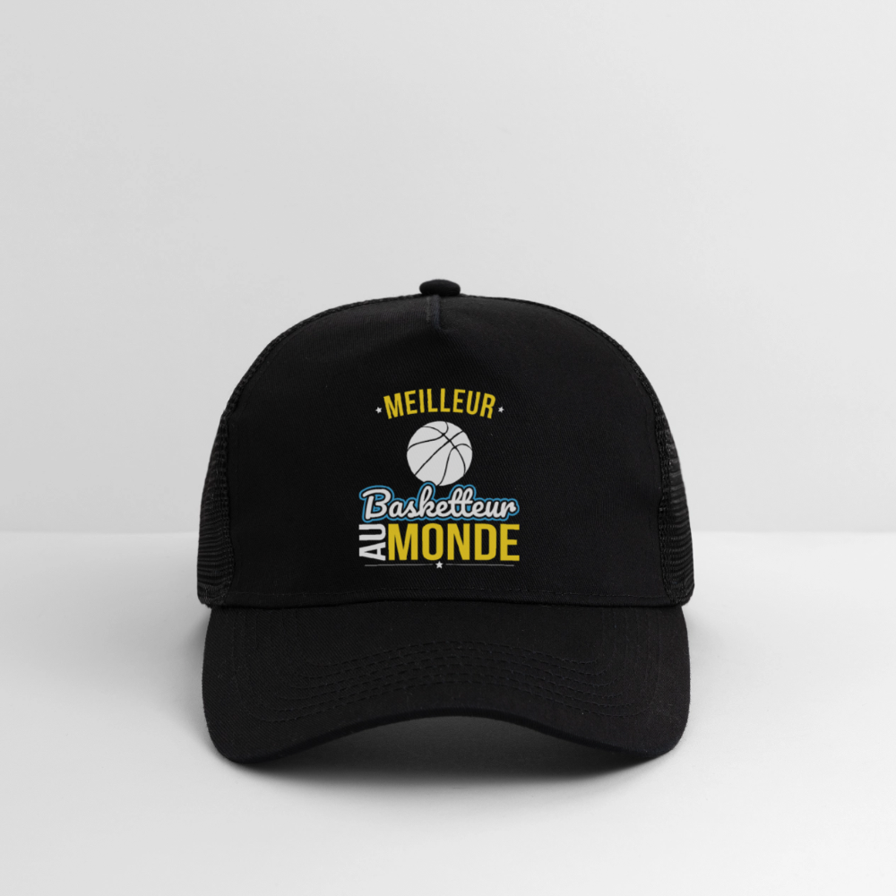 Casquette Trucker - Meilleur basketteur au monde - noir/noir