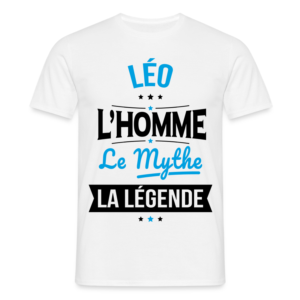 T-shirt Homme - Léo - l'Homme - le Mythe - la Légende - blanc