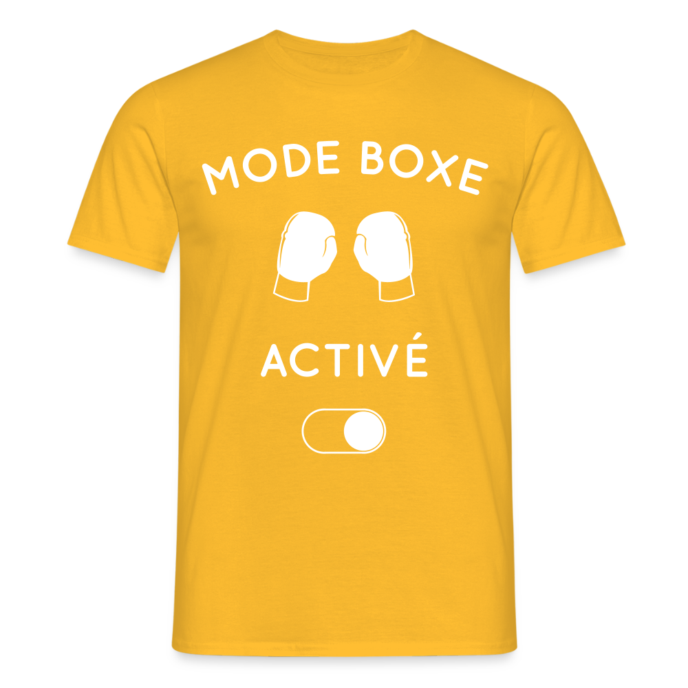 T-shirt Homme - Mode boxe activé - jaune