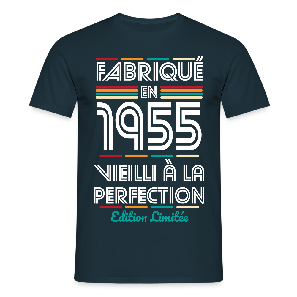 T-shirt Homme - Anniversaire 70 Ans - Fabriqué en 1955 - marine