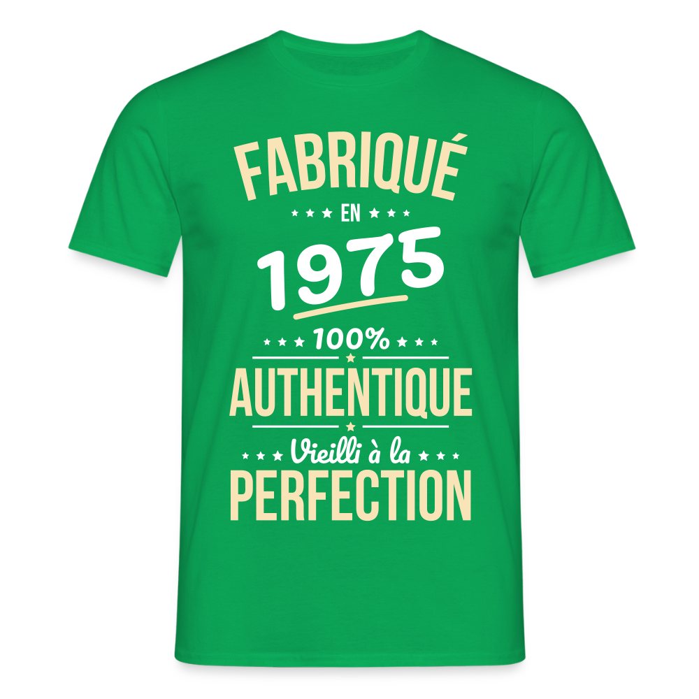 T-shirt Homme - Anniversaire 50 Ans - Fabriqué en 1975 - vert