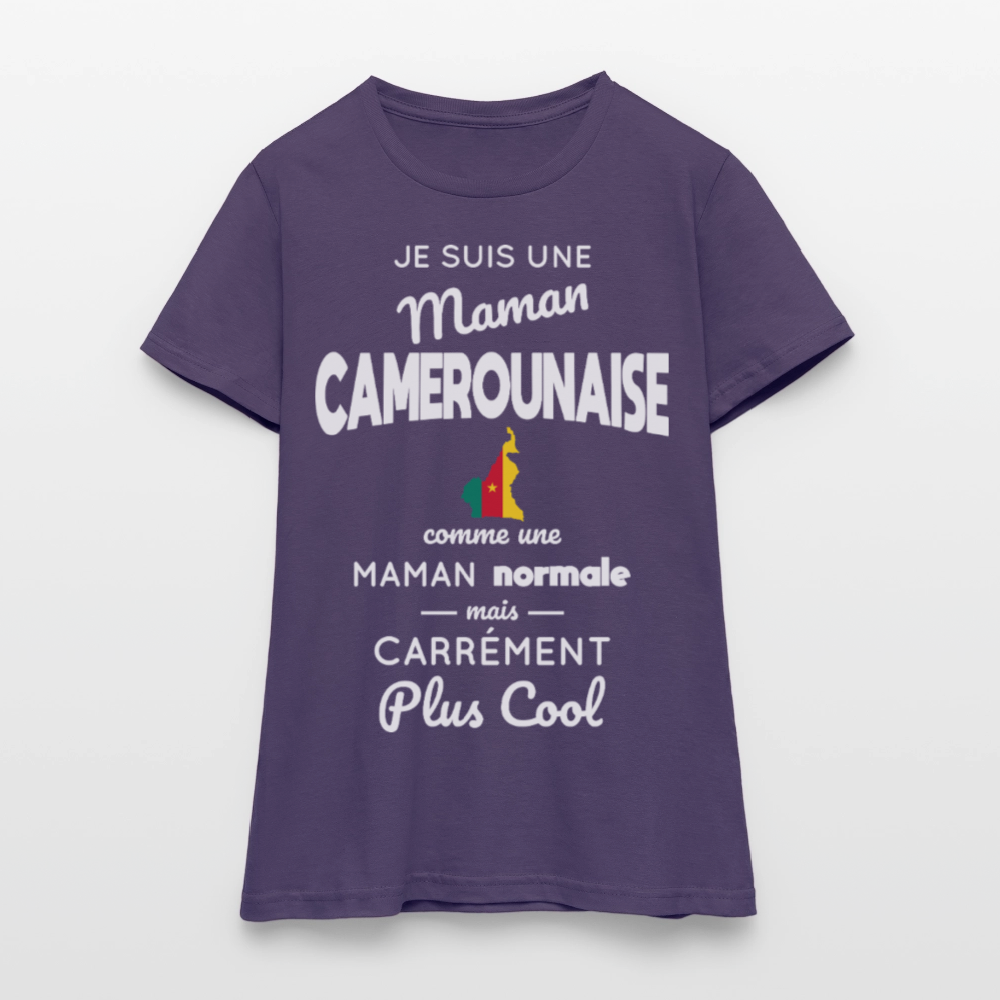 T-shirt Femme - Maman Camerounaise plus cool - violet foncé