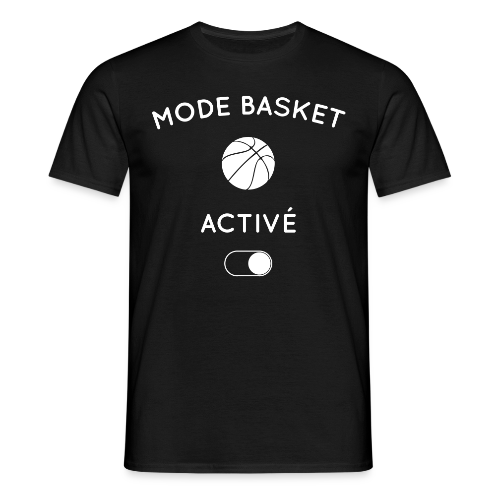 T-shirt Homme - Mode basket activé - noir
