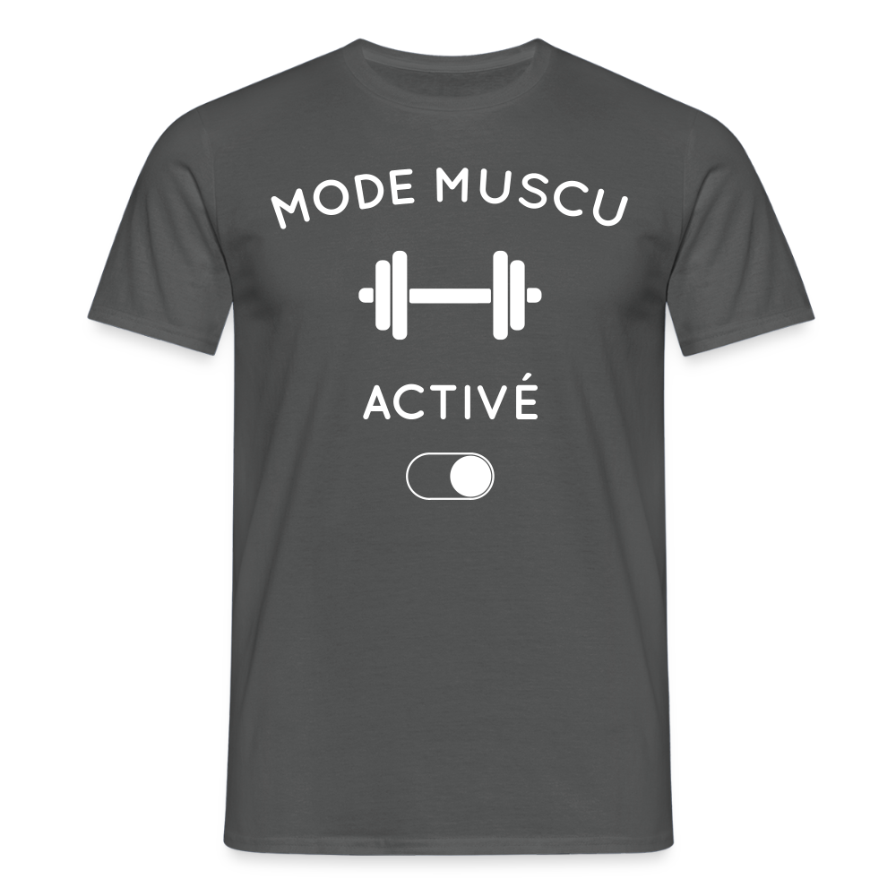 T-shirt Homme - Mode muscu activé - charbon