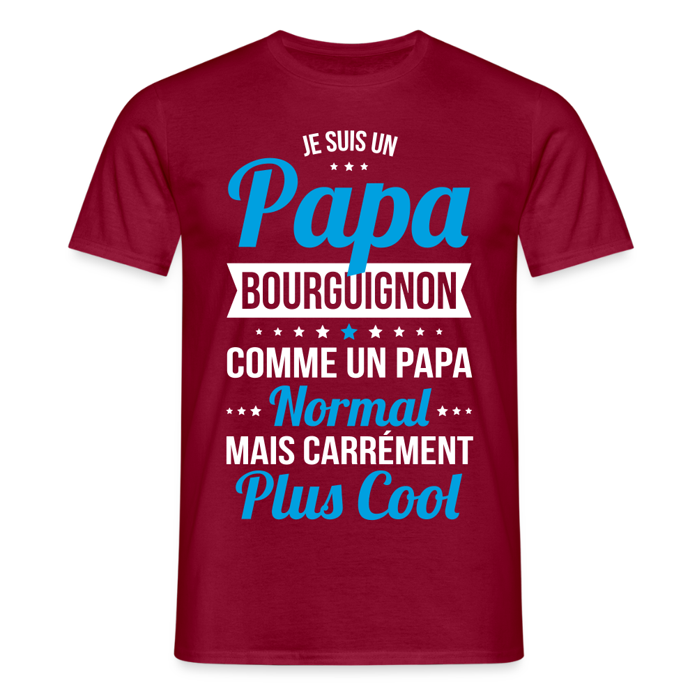 T-shirt Homme - Papa Bourguignon Plus Cool - rouge brique