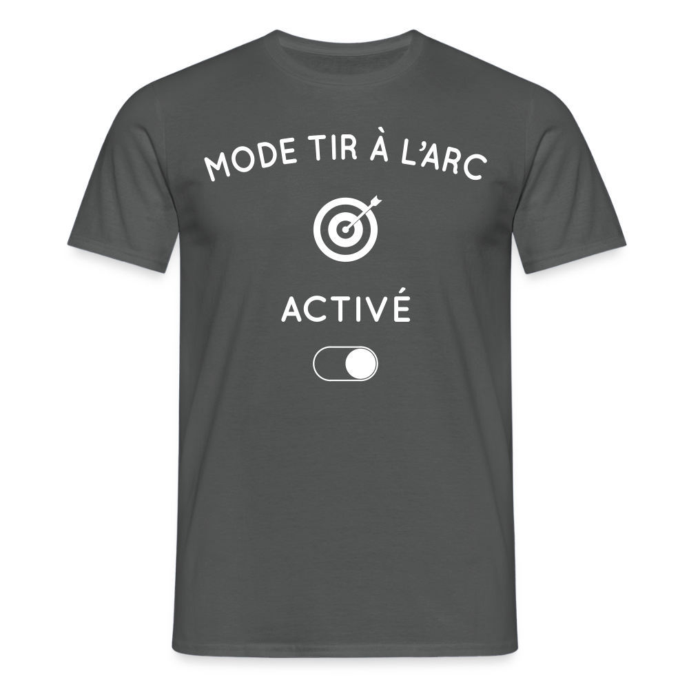 T-shirt Homme - Mode tir à l'arc activé - charbon