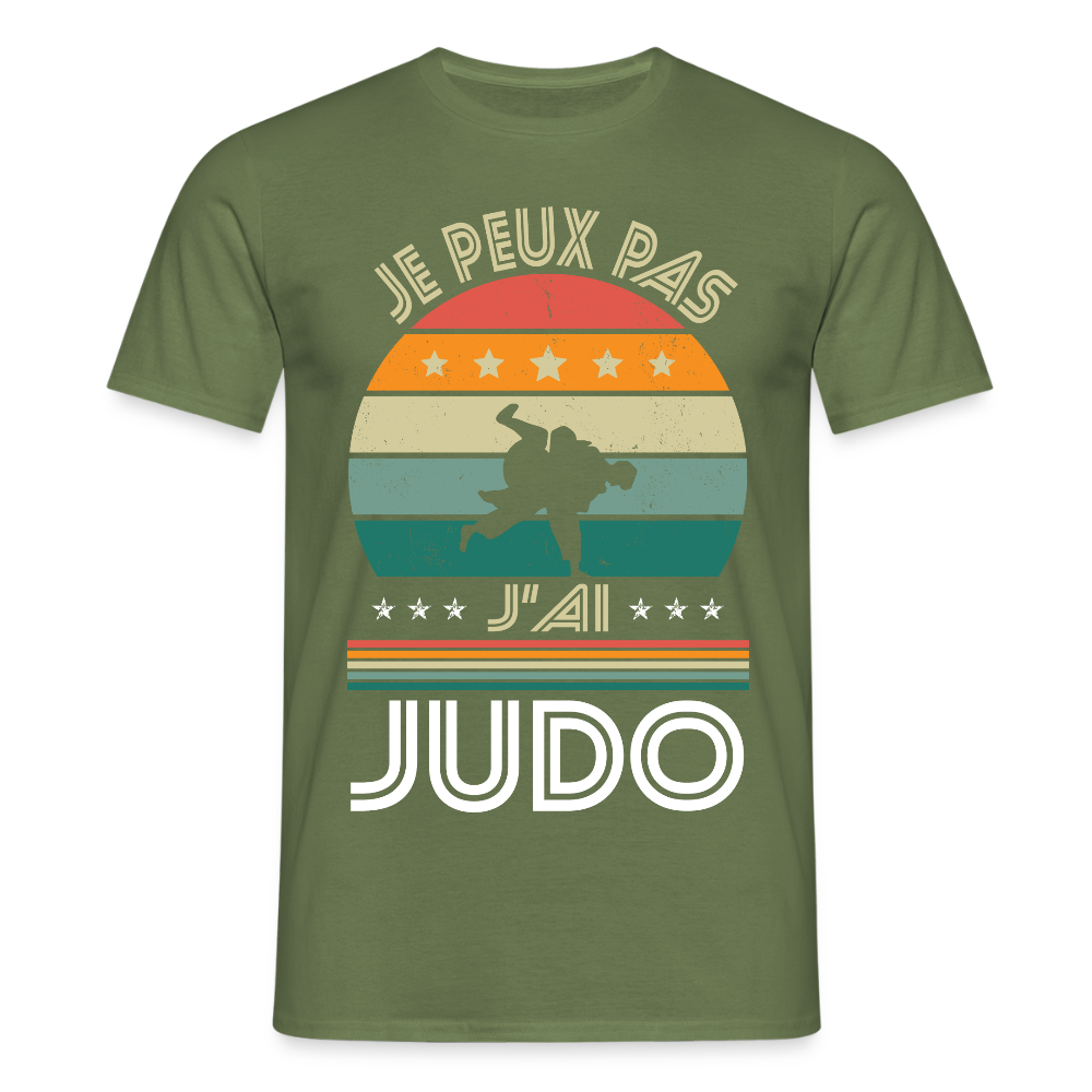 T-shirt Homme - Je peux pas j'ai Judo - vert militaire