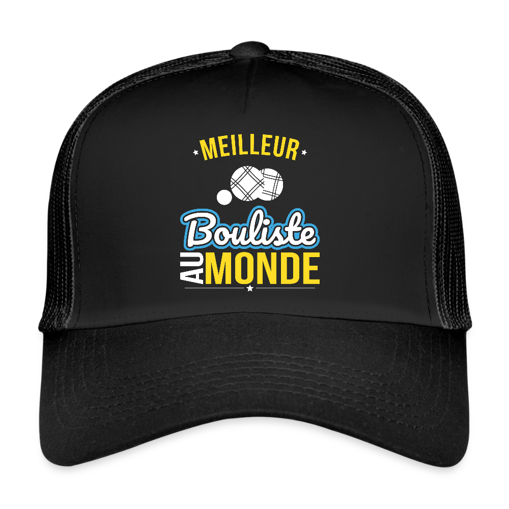 Casquette Trucker - Meilleur bouliste au monde - noir/noir
