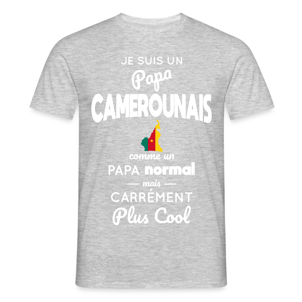 T-shirt Homme - Papa Camerounais Plus Cool - gris chiné