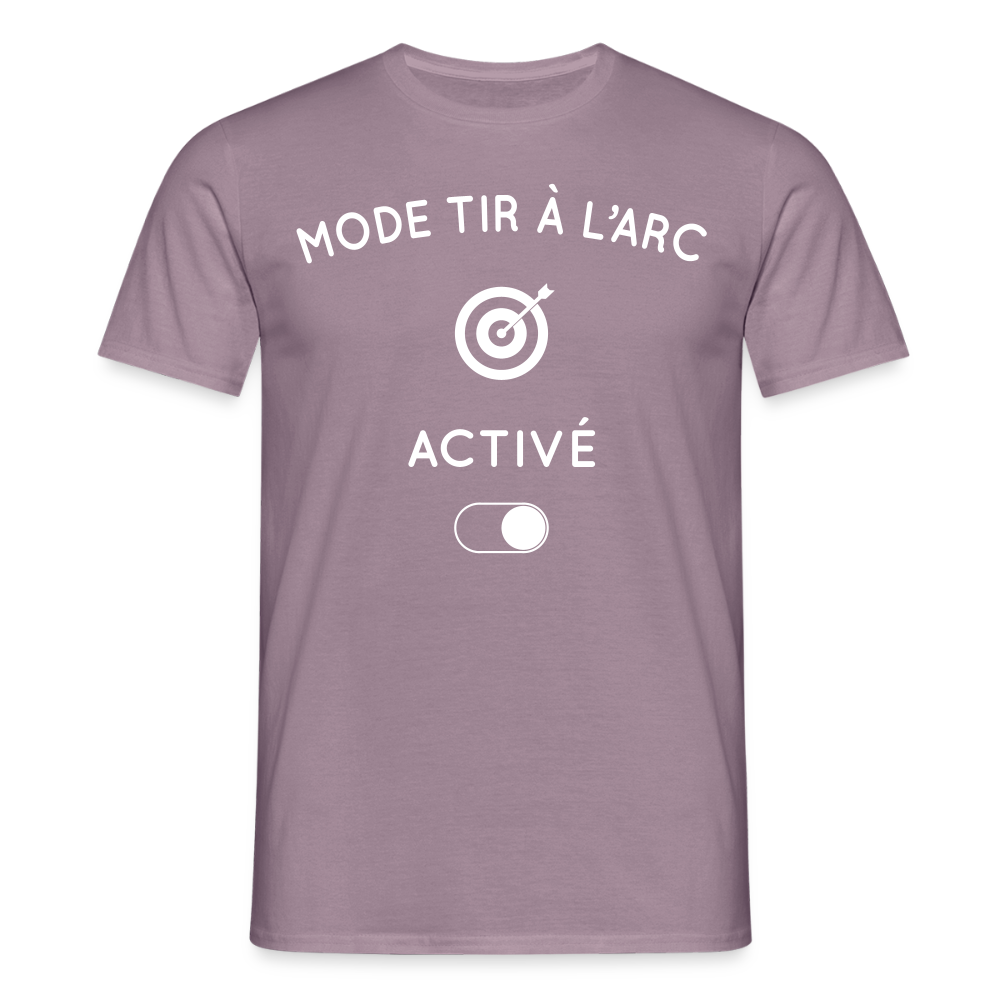 T-shirt Homme - Mode tir à l'arc activé - mauve gris