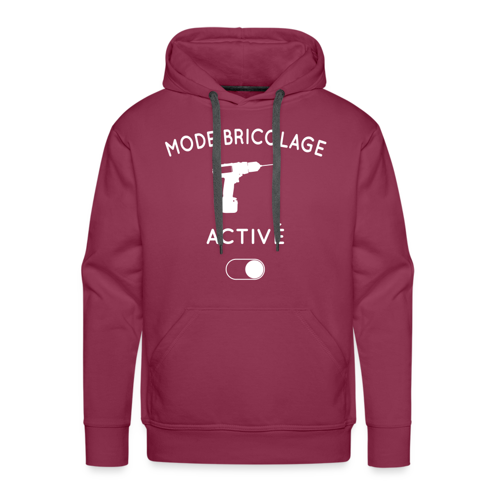 Sweat à capuche Premium Homme - Mode bricolage activé - bordeaux