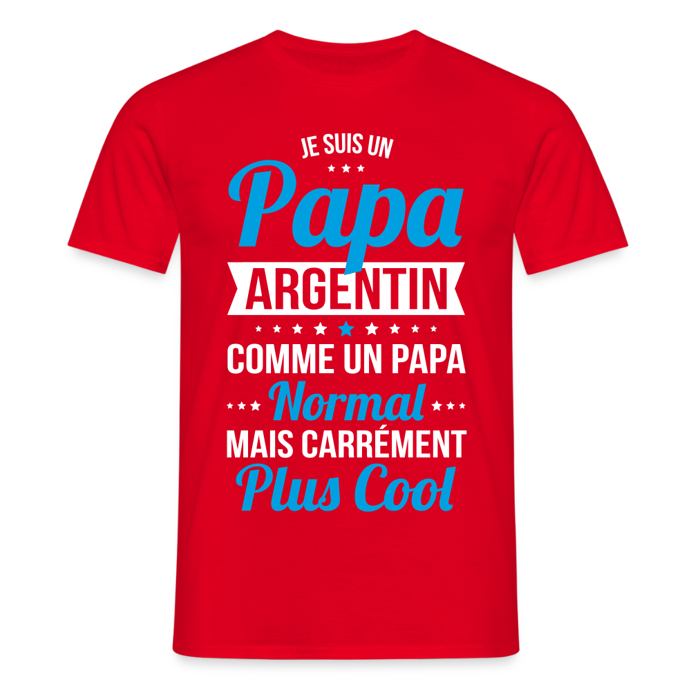 T-shirt Homme - Papa Argentin Plus Cool - rouge