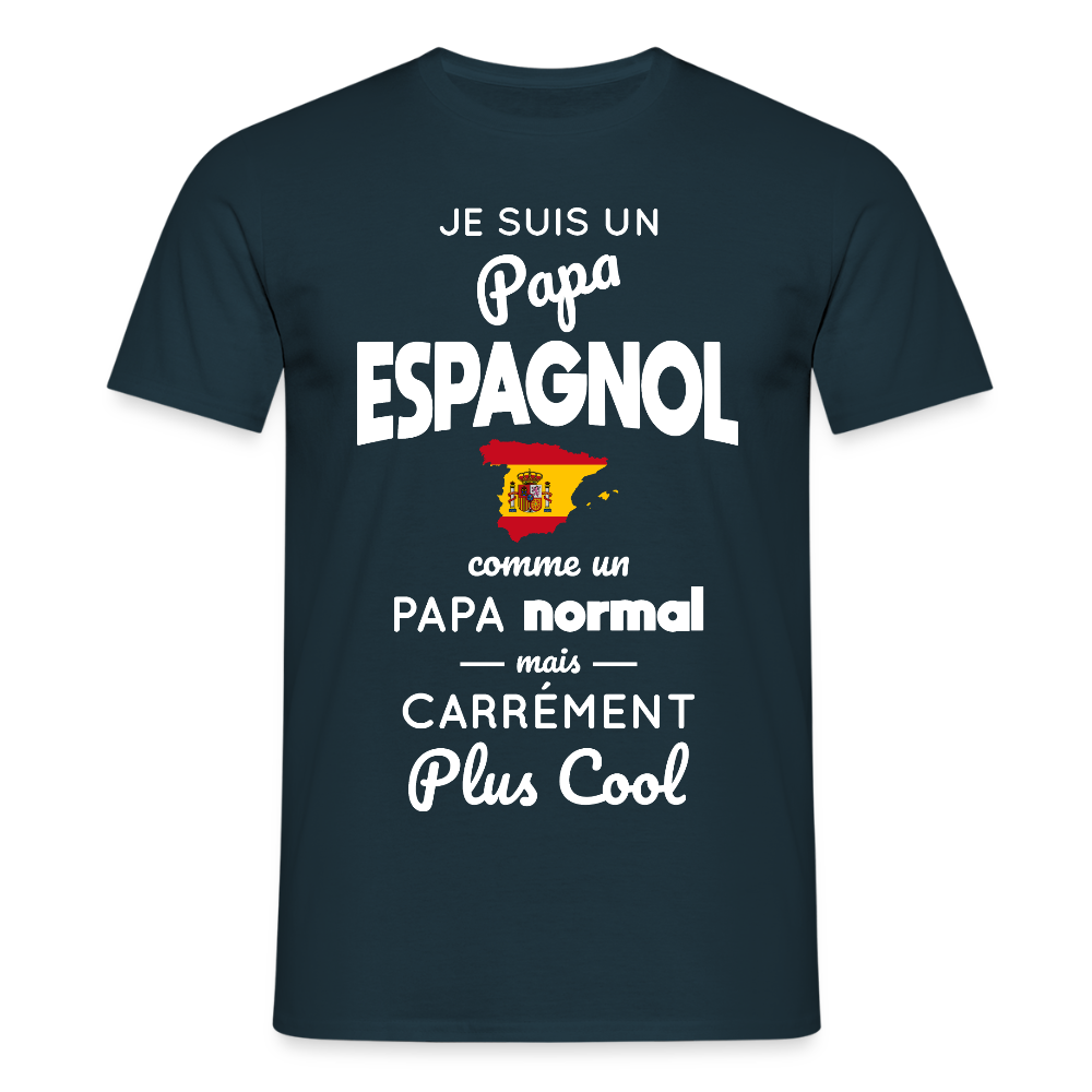T-shirt Homme - Papa Espagnol Plus Cool - marine