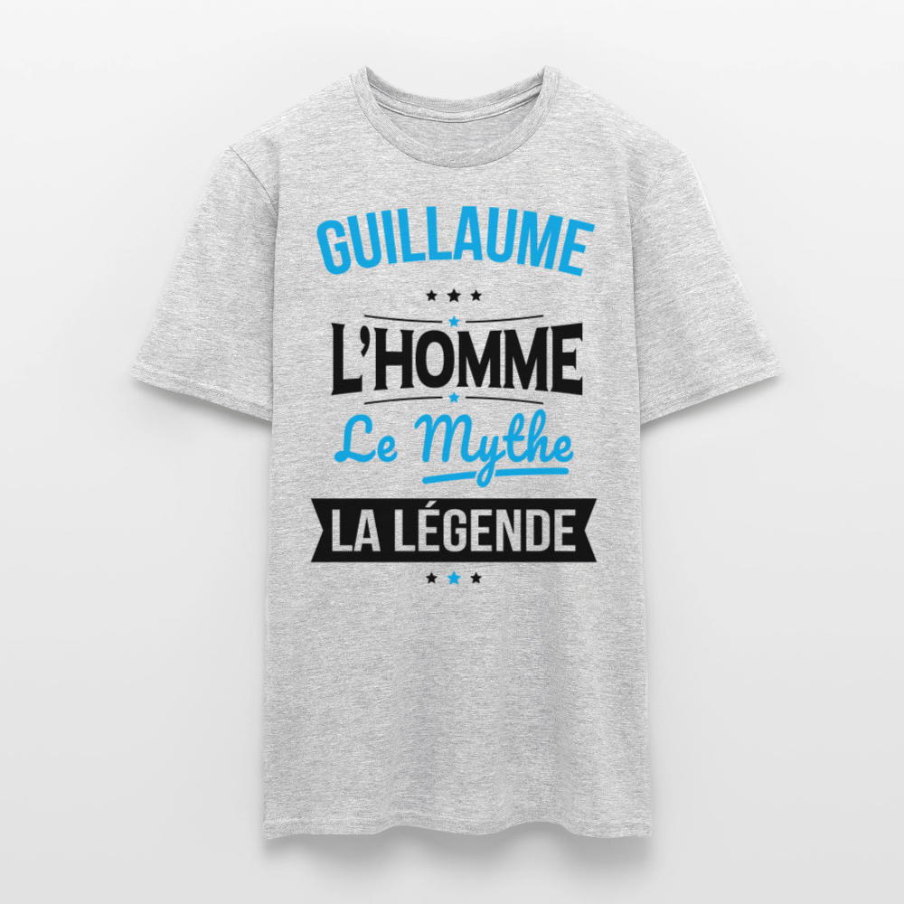 T-shirt Homme - Guillaume - l'Homme - le Mythe - la Légende - gris chiné