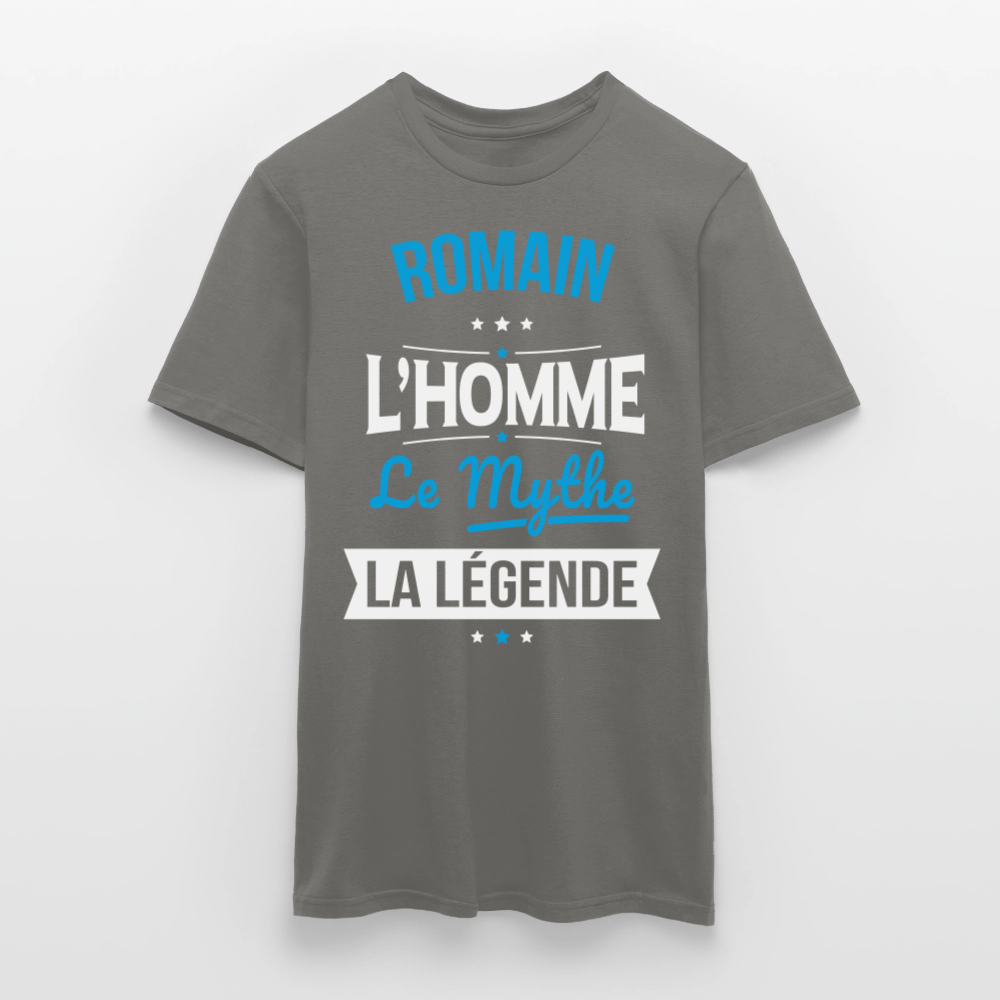 T-shirt Homme - Romain - l'Homme - le Mythe - la Légende - gris graphite