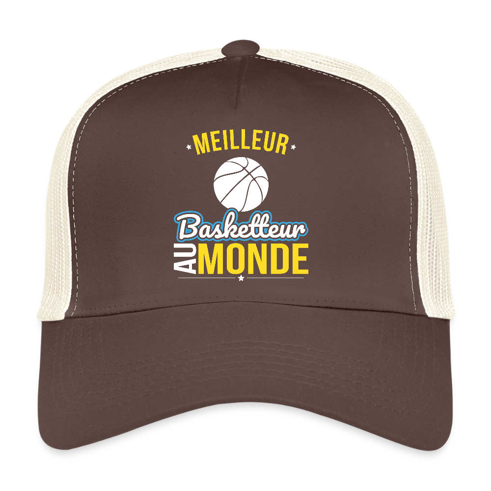 Casquette Trucker - Meilleur basketteur au monde - marron/beige