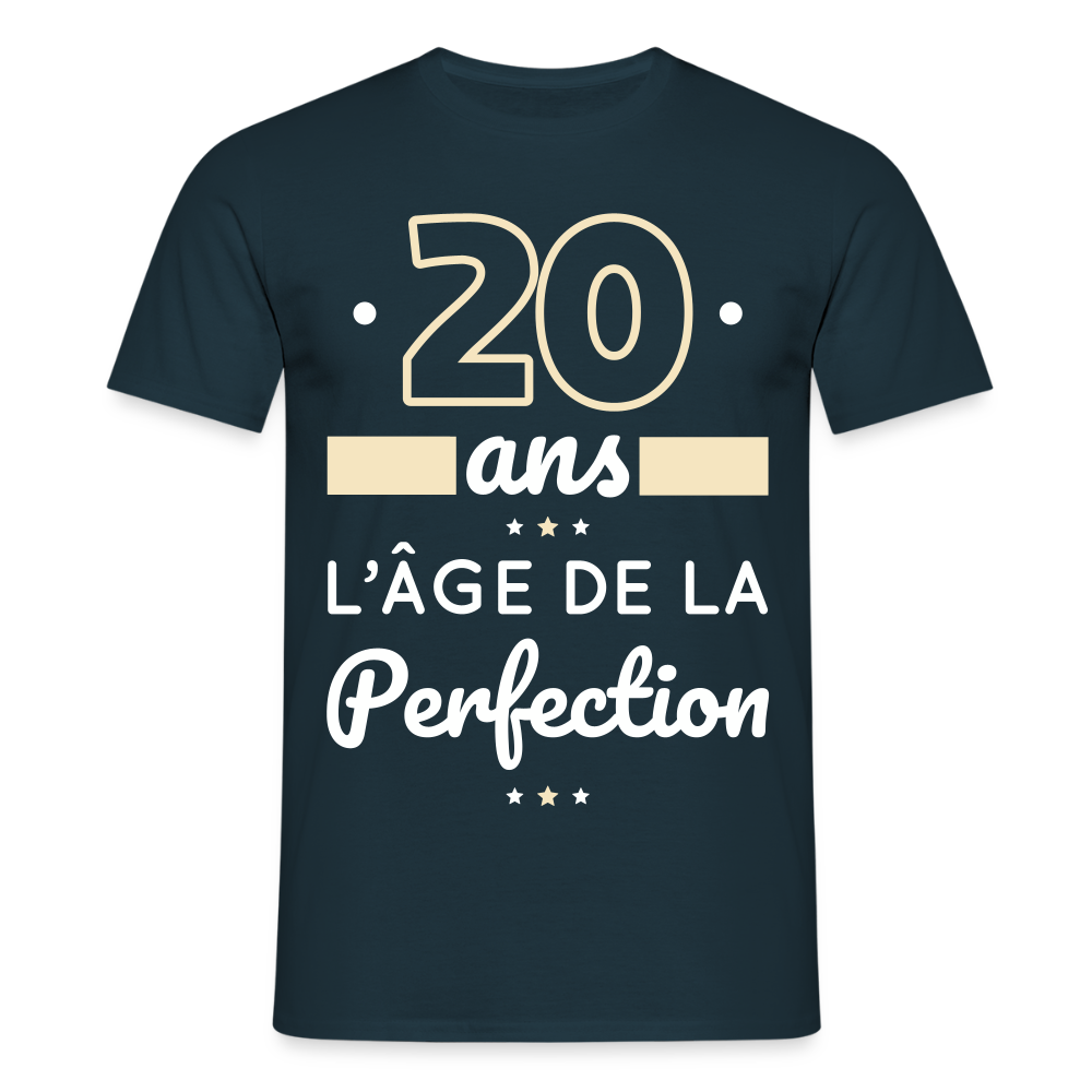 T-shirt Homme - 20 ans l'âge de la perfection - marine