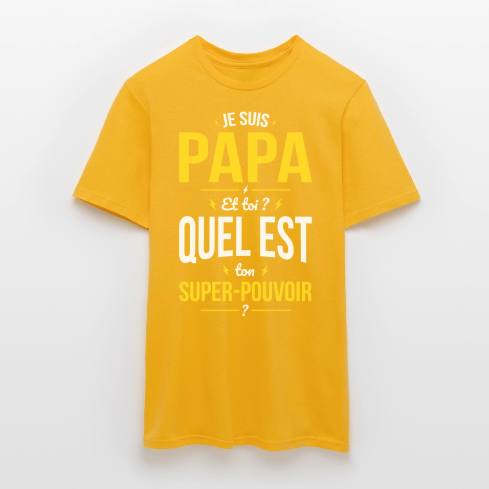 T-shirt Homme - Je suis Papa - Super-pouvoir - jaune