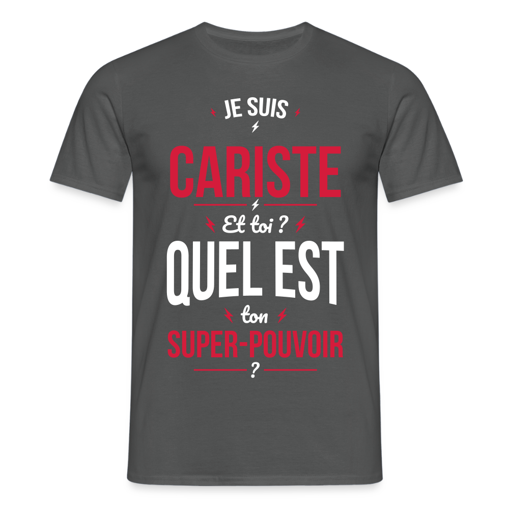T-shirt Homme - Je suis cariste - Super-pouvoir - charbon