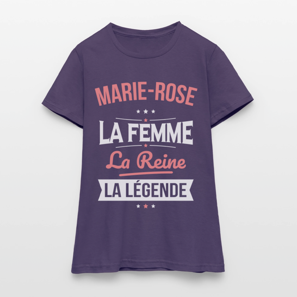 T-shirt Femme - Marie-Rose - la Femme - la Reine - la Légende - violet foncé