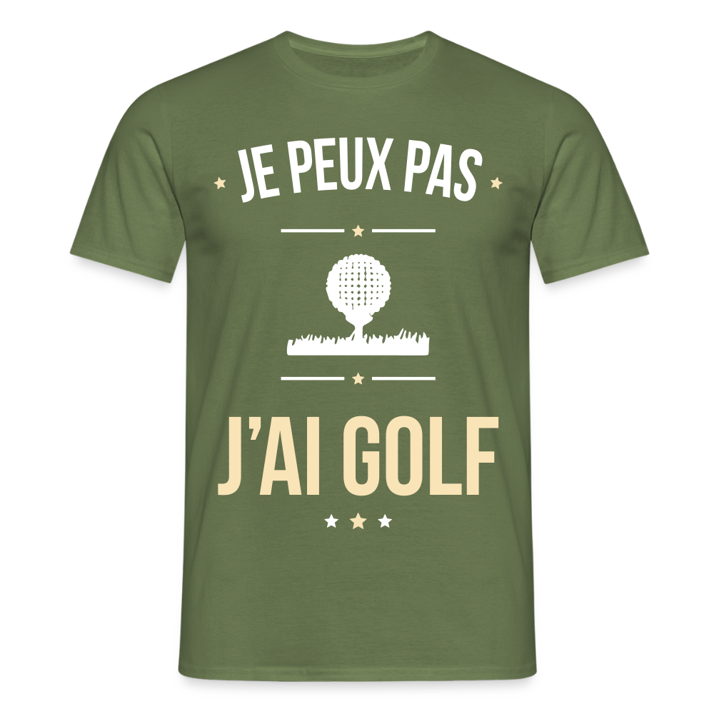 T-shirt Homme - Je peux pas j'ai Golf - vert militaire