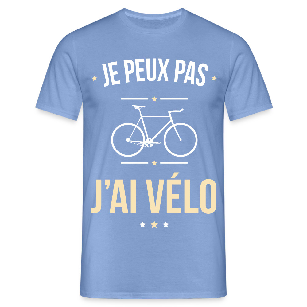 T-shirt Homme - Je peux pas j'ai Vélo - carolina blue