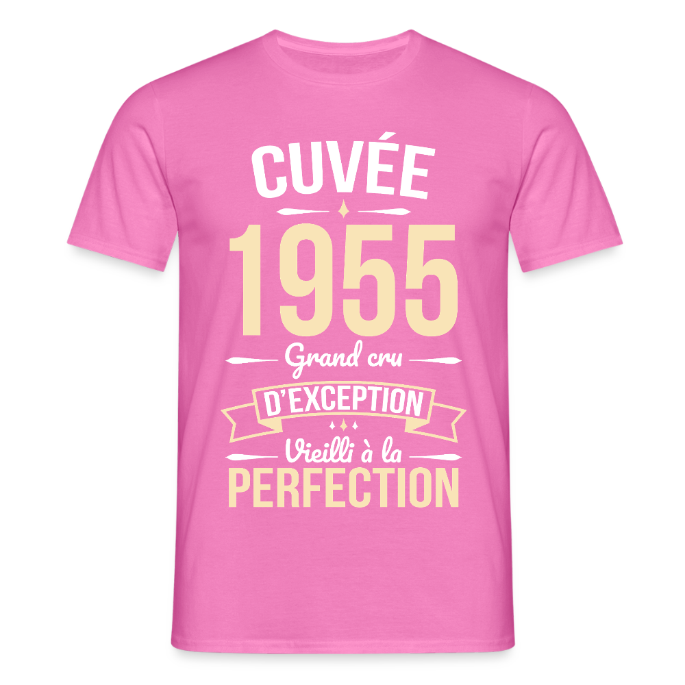 T-shirt Homme - Anniversaire 70 Ans - Cuvée 1955 - rose