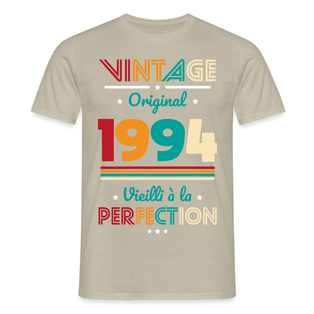 T-shirt Homme - Anniversaire 31 Ans - Vintage Original 1994 - beige sable