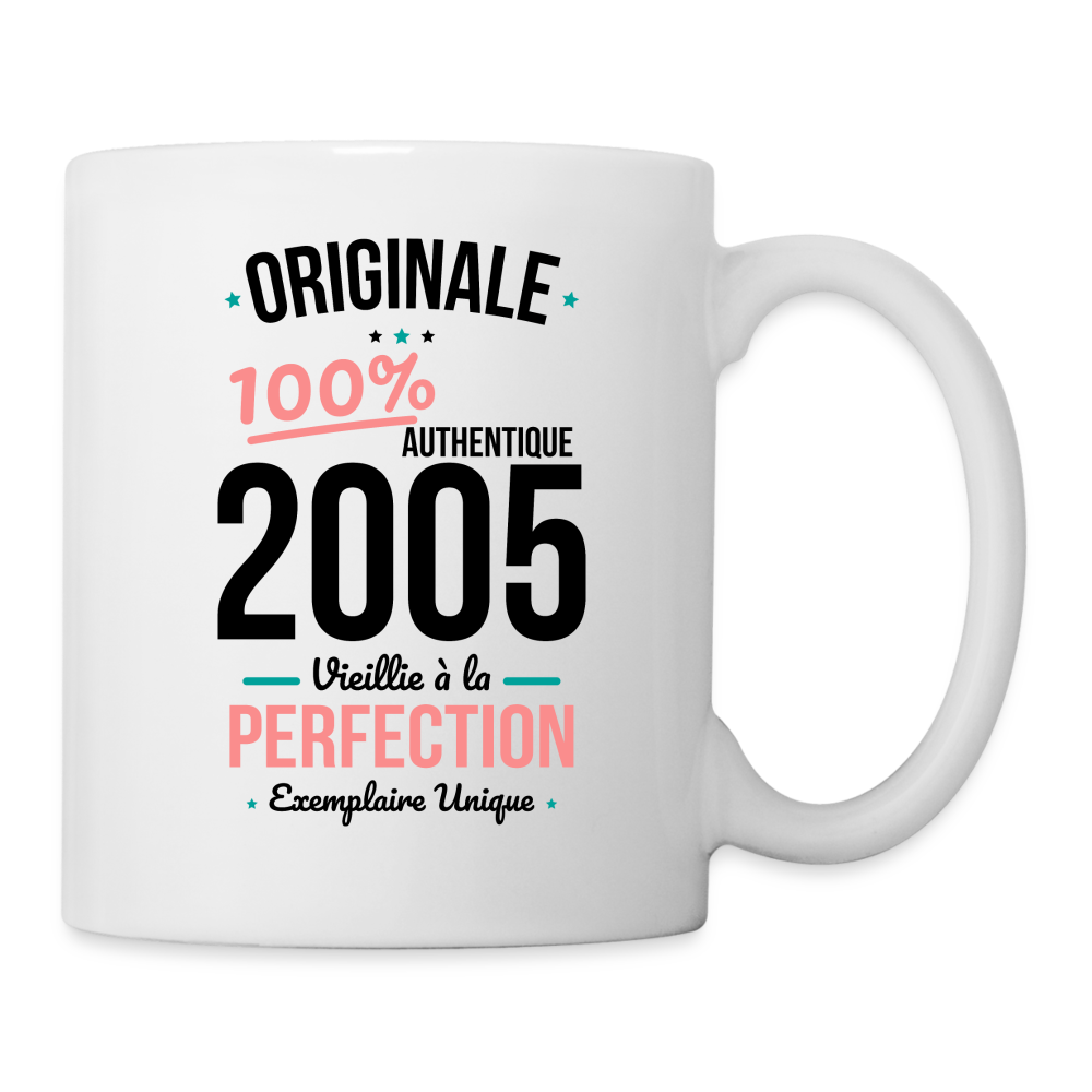 Mug blanc - Anniversaire 20 Ans - Originale 2005 - blanc