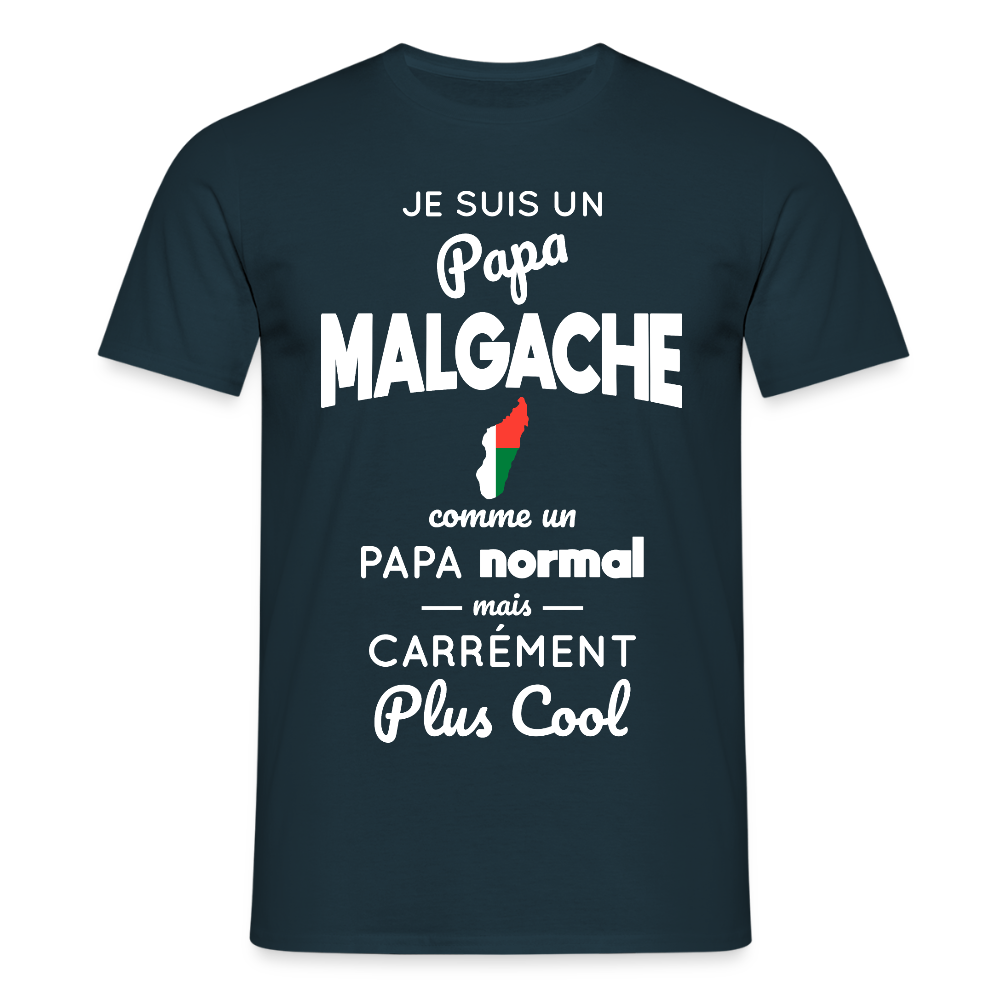 T-shirt Homme - Papa Malgache Plus Cool - marine