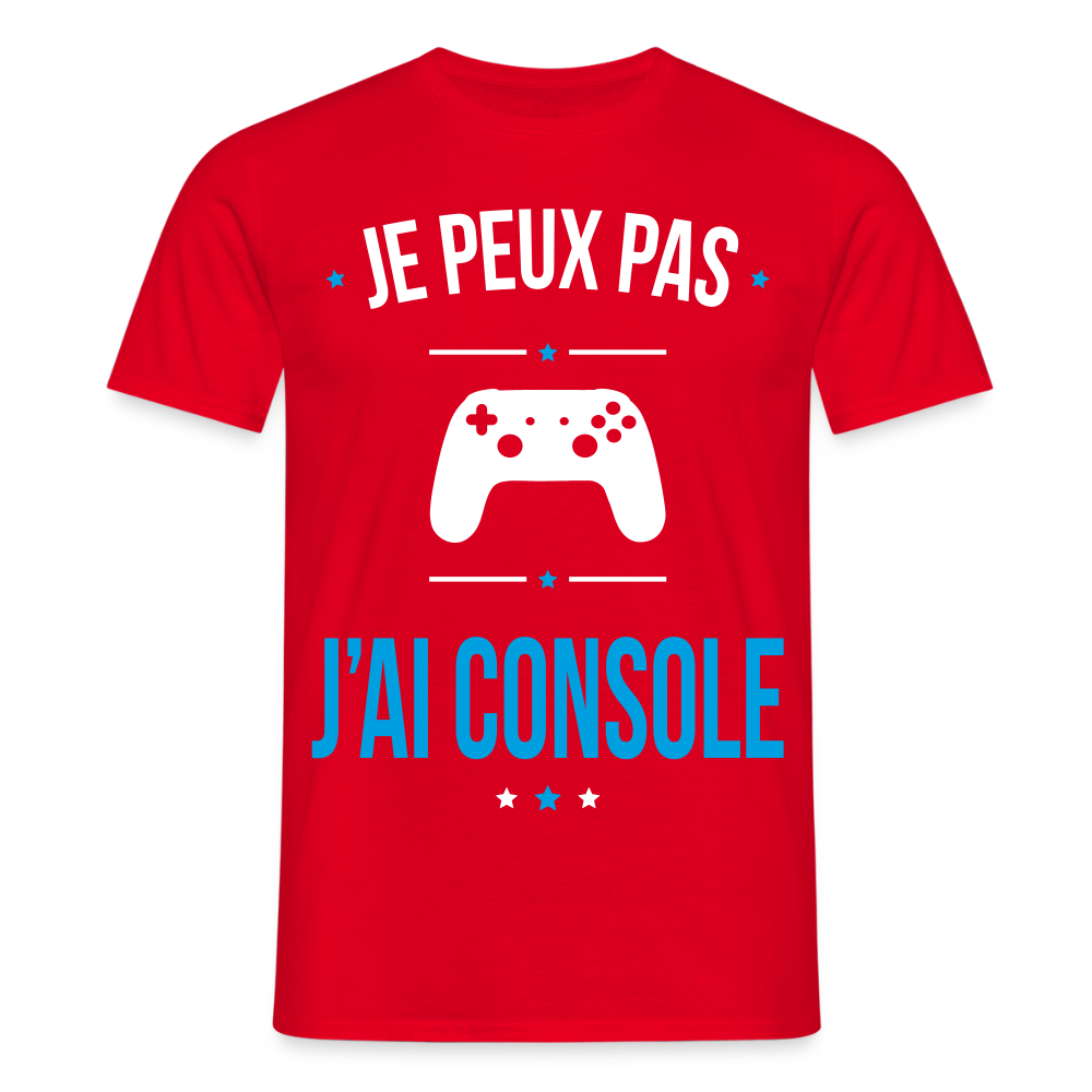 T-shirt Homme - Je peux pas j'ai Console - rouge