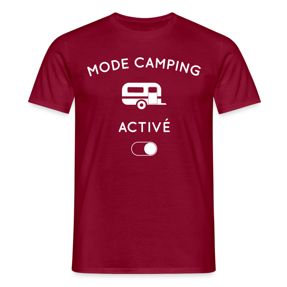 T-shirt Homme - Mode camping activé - rouge brique