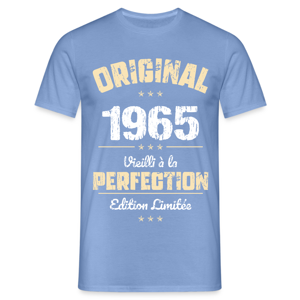 T-shirt Homme - Anniversaire 60 Ans - Original 1965 - carolina blue