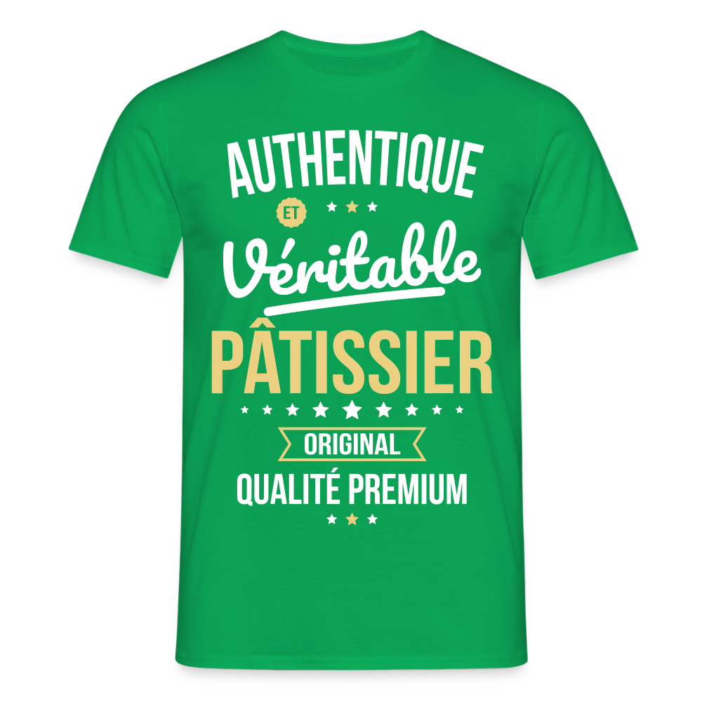 T-shirt Homme - Authentique et véritable Pâtissier - vert