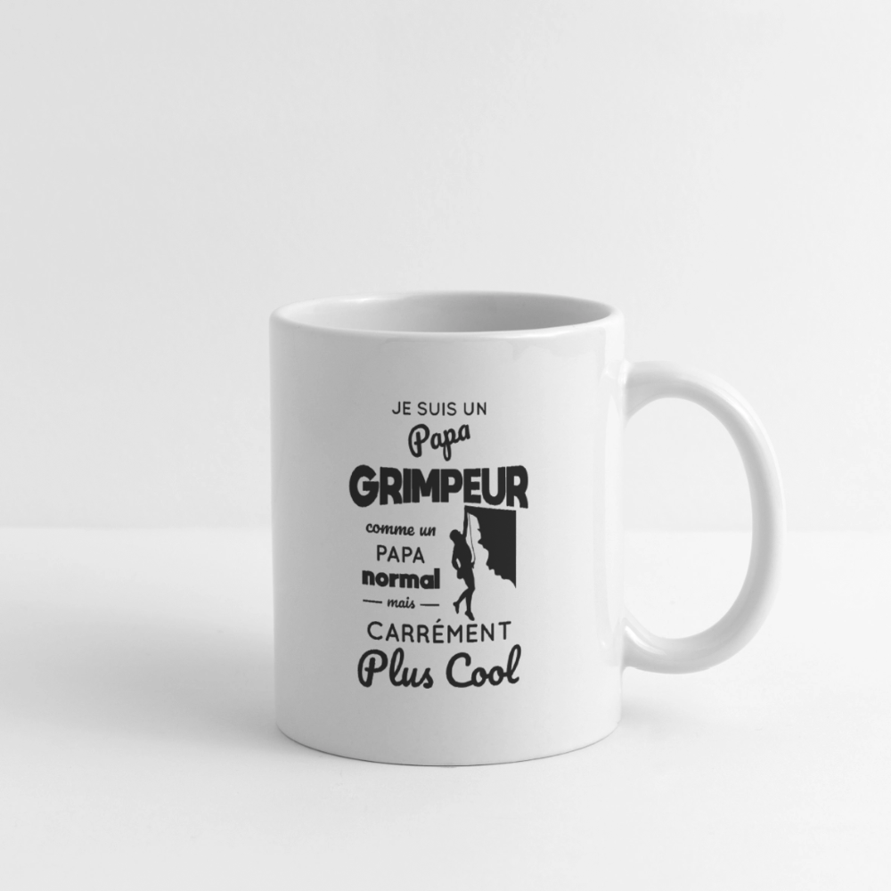 Mug blanc - Papa grimpeur plus cool - blanc