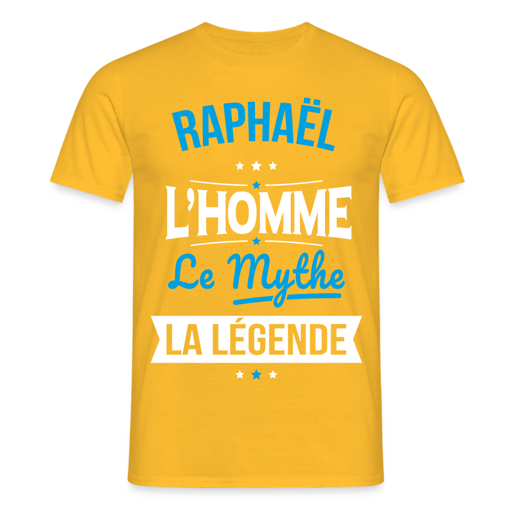 T-shirt Homme - Raphaël - l'Homme - le Mythe - la Légende - jaune