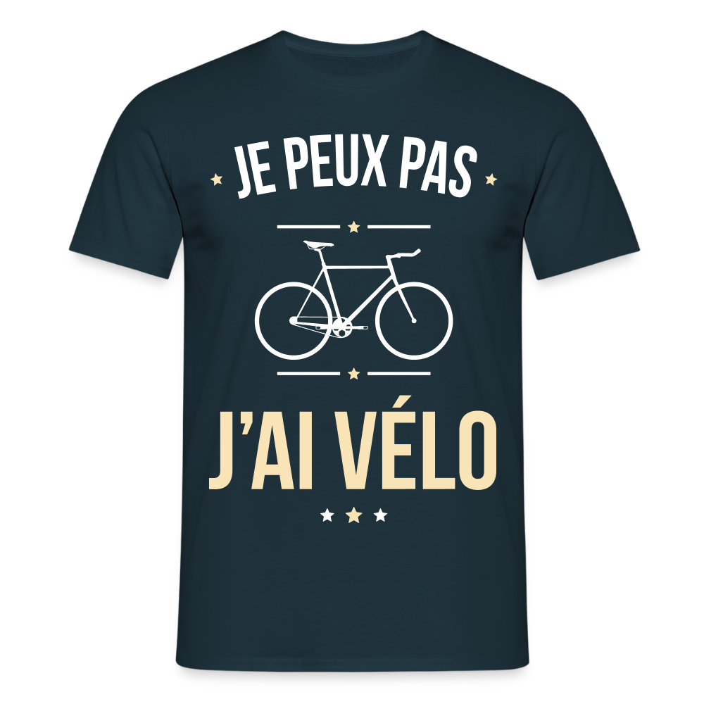 T-shirt Homme - Je peux pas j'ai Vélo - marine