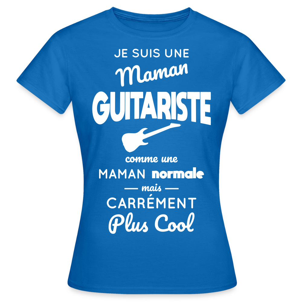 T-shirt Femme - Maman guitariste plus cool - bleu royal