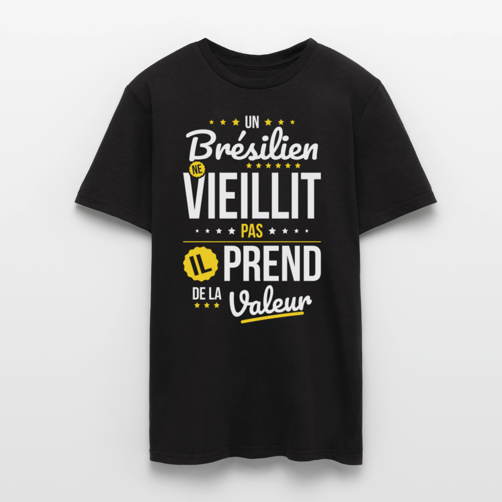 T-shirt Homme - Un Brésilien ne vieillit pas - noir