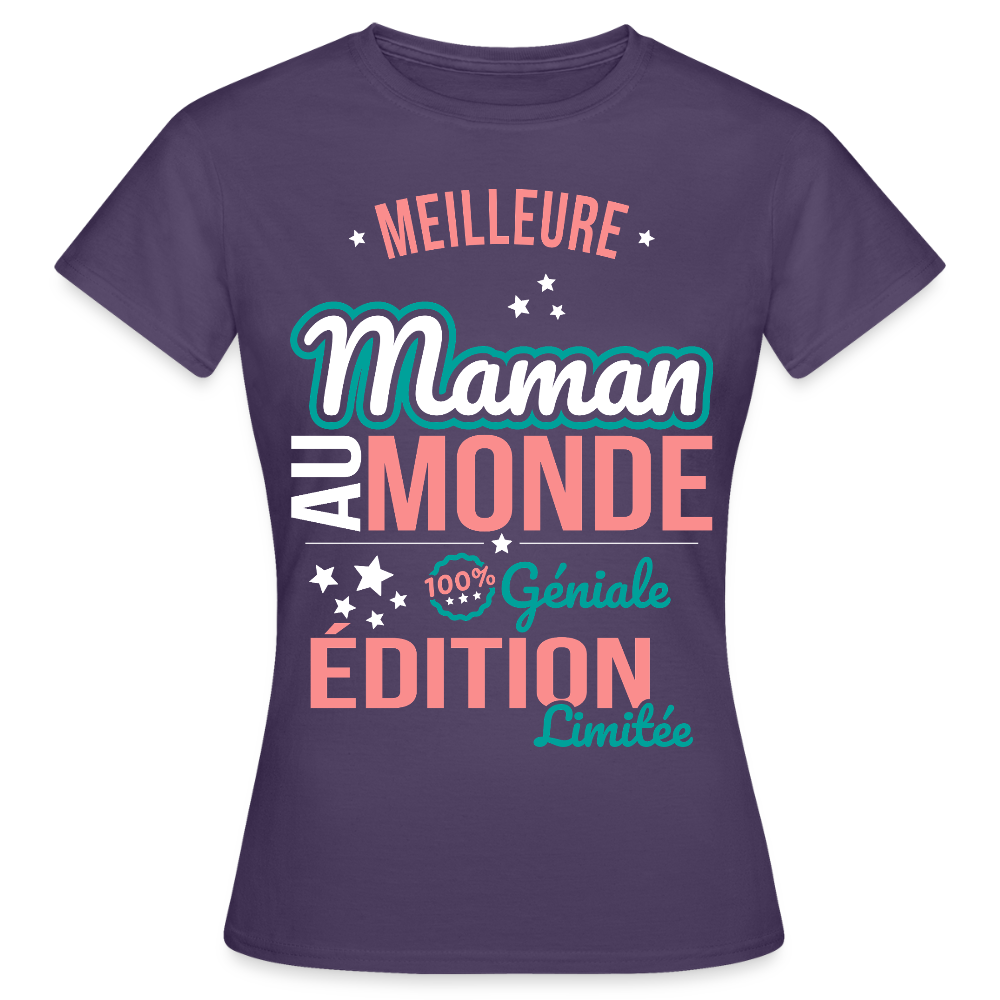 T-shirt Femme - Meilleure Maman au monde - violet foncé