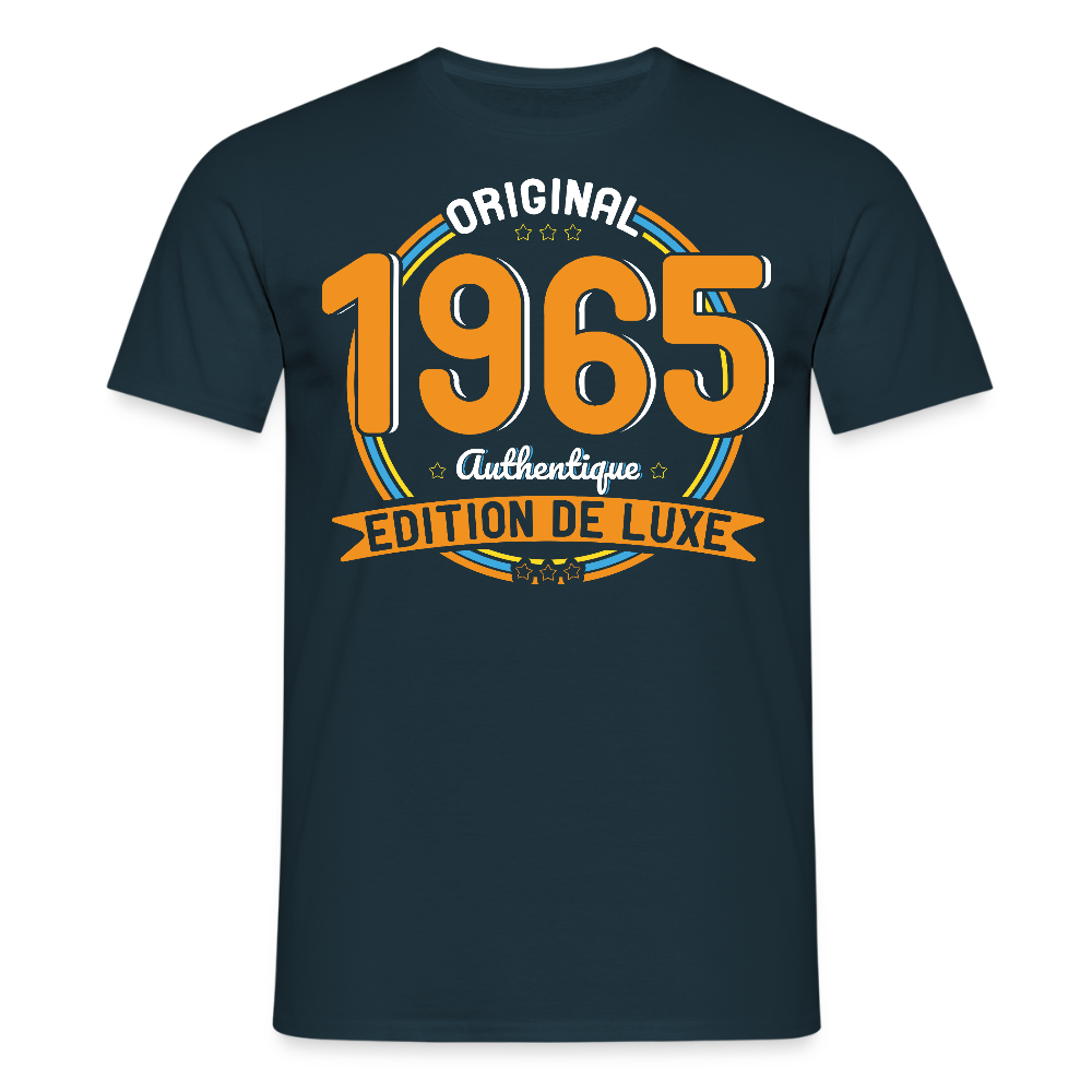 T-shirt Homme - Anniversaire 60 Ans - Original 1965 Authentique - marine