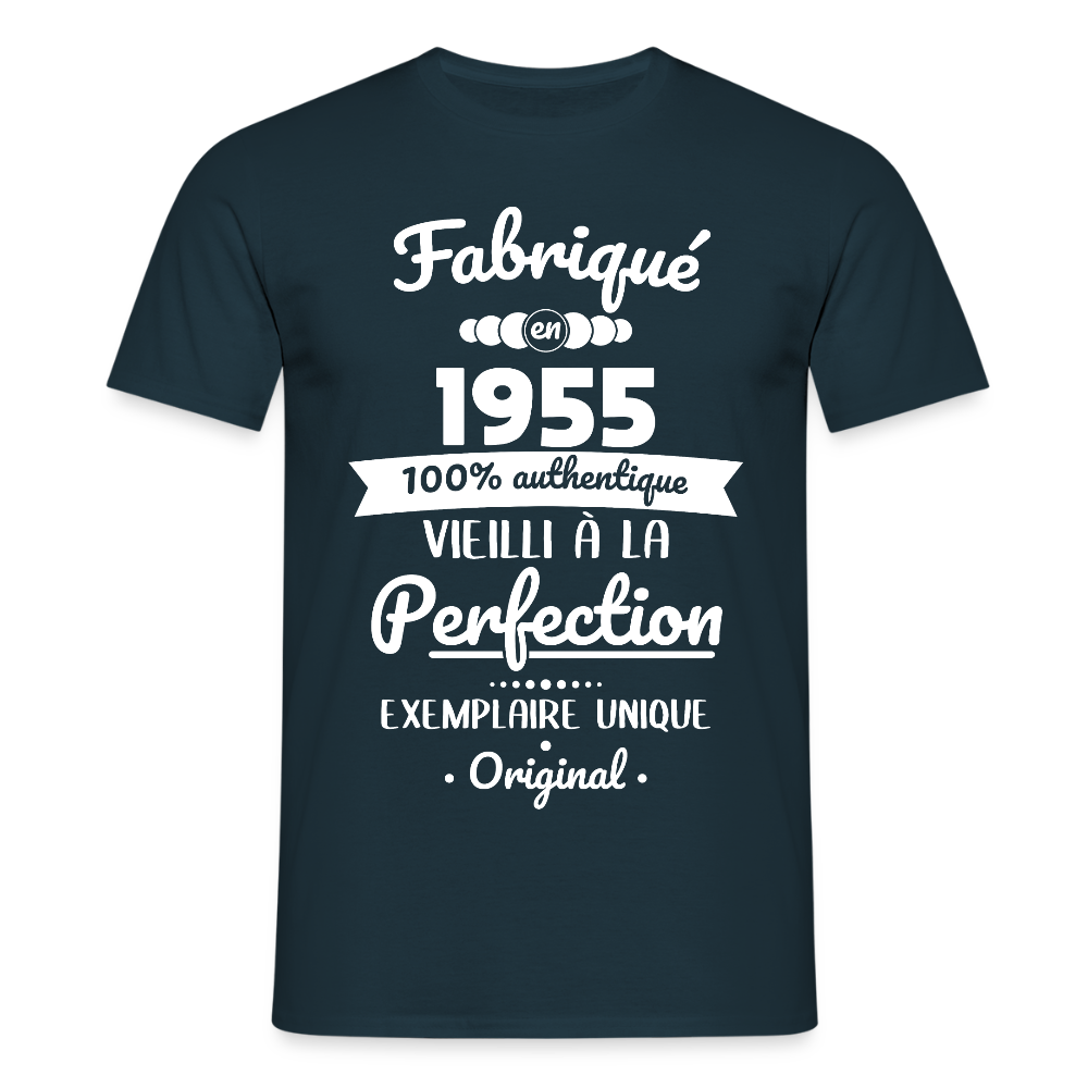 T-shirt Homme - Anniversaire 70 Ans - Fabriqué en 1955 - marine